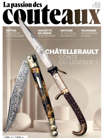 Couverture du magazine La Passion des Couteaux n°168 en version française.